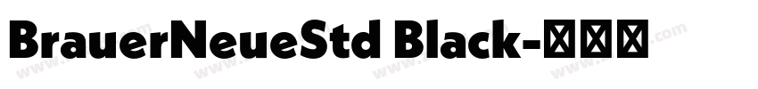 BrauerNeueStd Black字体转换